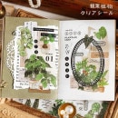 即日出荷 観葉植物 クリアシール コラージュ素材 シール 縁起 の 良い 観葉 植物  多肉植物 観賞植物 鉢植え イラスト シール 30枚15柄 コラージュ 素材 シール PET 透明 耐水 緑 グ