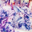 即日出荷 人物シール 箔押し 貝シェル光 大きめ 城 少女 妖精 魔女 樹 木 森林 建物 ホース 小屋 イラスト フレークシール コラージュ 素材 シール 城 外国 女性 イラストステッカー PET