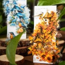 即日出荷 クリアシール 小鳥 鳥類 花柄 鳥かご 鳥籠 小屋 建築 イラストシール 熱帯鳥 オニオオハシ ハチドリ PET 耐水 シール コラージュ素材 おしゃれ 30枚 透明シール 鮮やか スクラッ