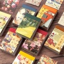 海外ステッカー 和風 昭和 洋風 アート 英語 マステシールブック ミニシールブック◆50枚 全8種◆手帳デコ  海外 シール 手帳 デコ マステ コラージュ 素材 レトロ 植物 風景 写真 人物 景