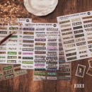 即日出荷 大きめ 英語ステッカー 英語シールシート 2種類紙質 透ける 透明 英語 シール マステシール シールシート 手帳デコ コラージュ 素材 ジャンクジャーナル デコレーション 手芸 携帯 スマ