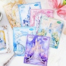 即日出荷 クリアシール マットな質感 はしご イラストシール 城 花柄 薔薇 梯子 階段 石段 建物 建築 水彩 手描き風 ガーデニング コラージュ素材 おしゃれ 大きめ 10枚 コラージュ 素材 P