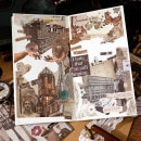 即日出荷 海外デザインペーパー ヴィンテージ ペーパー コラージュ素材 ペーパー 背景紙 素材紙 便箋 メモパッド 紙もの アンティーク コラージュ 素材 レトロ 動物柄 花柄 海洋生物 レース 小鳥