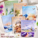 即日出荷 クリアシール 大きめ 水彩 手描き コラージュ素材 おしゃれ コーヒー 珈琲屋 ショップ 小屋 ホーム 建築 建物 いす 旅 自然風景 アウトドア ピクニック 窓 扉  バス  森林 季節 