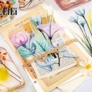 クリアシール ラージサイズ 特油 コラージュ素材 おしゃれ 花柄 瓶 シール 透明シール 半透明シール 神秘 幻想 水彩 手描き 海外ステッカー 大きめ デコレーション 