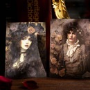 即日出荷 海外デザインペーパー ヴィンテージ ペーパー 素材紙ブック 背景紙 海外 紙もの コラージュ素材 ペーパー 外国 女性 男性 紳士 人物 妖精 イラスト 30枚/冊 アンティーク レトロ 小