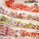 即日出荷 クリアテープ レンガ 敷石 石壁 天然石 ストーン 石目 タイル シール ガーデニング イラスト コラージュ素材 幅広40mm 耐水 PET テープ インテリア 薄い アンティーク マスキン