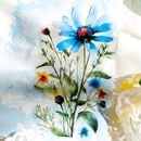 即日出荷 異素材 クリアシール デザインペーパー 30枚 大きめ 水彩 花柄 ローズ 薔薇 菊 耐水シール 半透明 素材紙 背景紙 手つくり ハガキ しおり 栞 メッセージカード コラージュ素材セット