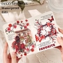 即日出荷 クリアシール 大きめ 花柄 枝 つる植物 蔓植物 朝顔 観葉植物 つる性植物 葛 蔓 薔薇 ローズ 梅 朝顔 イラストシール アイビー  PETシール 耐水シール コラージュ素材 おしゃれ 