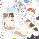 即日出荷 フレークシール かわいい 猫 シール 海外 コラージュ 素材 ネコ イラストステッカー ダイカット シール ねこ  小動物 猫好きさん贈る ネコ 愛猫家 にゃんこ 猫好き 猫飼いさん プレゼ