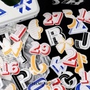即日出荷 海外ステッカー 大きめ 3D 英字 数字 フレークシール ◆30枚入り 全４種類◆海外シール ジャンクジャーナル コラージュ素材 デコ素材 手帳デコ デコレーション アルバム 手芸 携帯 飾