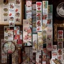 即日出荷 縦長 ヴィンテージ ステッカー 2種類紙質 大きめ  シールシート 手帳 デコ コラージュ 素材 ジャンクジャーナル ビンテージ レトロ ジャーナル チケット 英字 英語 昭和 レトロ 蝶 