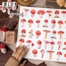 即日出荷 海外ステッカー キノコ きのこ シール フレークシール 45枚 箱入り 茸 植物 手帳デコ コラージュ素材  ジャンクジャーナル デコレーション ギフト 携帯 飾り スマホ 手芸 資材 素材