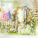 即日出荷 クリアシール 40枚 ガーデニング 小屋 一軒家 ホーム ハウス 窓 扉  花柄 フェンス 柵  建物 建築 アウトドア 樹 植物 庭園 ガーデン 山 山林 イラストシール コラージュ素材 