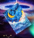 即日出荷 背景シール 背景紙シール 星空 幻想的 神秘 宇宙 星 月 空 くも 雲 シール 大きめ 箔押し ラメ フラッシュ シール ステッカー コラージュ素材 おしゃれ デコレーション スクラップブ