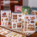 即日出荷 シールブック 型抜き 異素材 珈琲 コーヒー ケーキ クッキー 野菜 果物 フルーツ 食パン 食べ物 建物 建築 ショップ 車 誕生日ケーキ 人物 女の子 猫 犬 ねこ いぬ 動物 イラスト