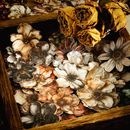 即日出荷 余白なし 100柄100枚 花びら 花柄 シール 立体 レトロ アンティーク シール コラージュ素材 ローズ 薔薇 ヴィンテージ 手帳シール デコレーション 透けない シール 海外紙物 ハン