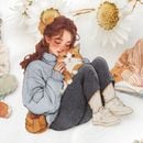 即日出荷 余白なし 人物シール 大きめ 建物 建築 ショップ 女の子 女子 少女 女性 動物 犬 イラストスシール 手描き風 コラージュ素材 おしゃれ ガールズ イラストステッカー 透けない コラージ