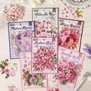 即日出荷 クリアシール 藤の花 ローズ 薔薇 牡丹 さくら 蘭 花柄 花びら 花束 桃の花 桜枝 ボタン 桜 枝 イラストシール 20枚 PET 耐水 PET シール コラージュ素材 おしゃれ かわい