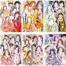 即日出荷 120枚 人物シール 耐水 大きめ 水彩 手描き風 女の子 少女 女子 女性 イラストシール ガールズシール PET シール クリアシール 女の子シール 冬 秋 春 夏 ブラウン 手書き 人