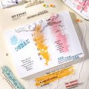 即日出荷 クリアシール 大きめ PET 耐水 水彩 インク ぼかし 背景 英語 英字 手書き風文字 イラスト シール コラージュ素材 耐水シール チェック ストライプ 縦長シール ぼかし 背景シール 