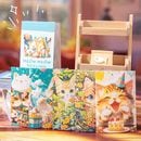 即日出荷 60枚/冊 シールブック 猫 シール ねこ ネコ 癒し 動物 黒猫 挿絵 シール 豆本 マステシール ミニステッカーブック コラージュ素材 かわいい 猫ちゃん ステッカー スクラップブッキン