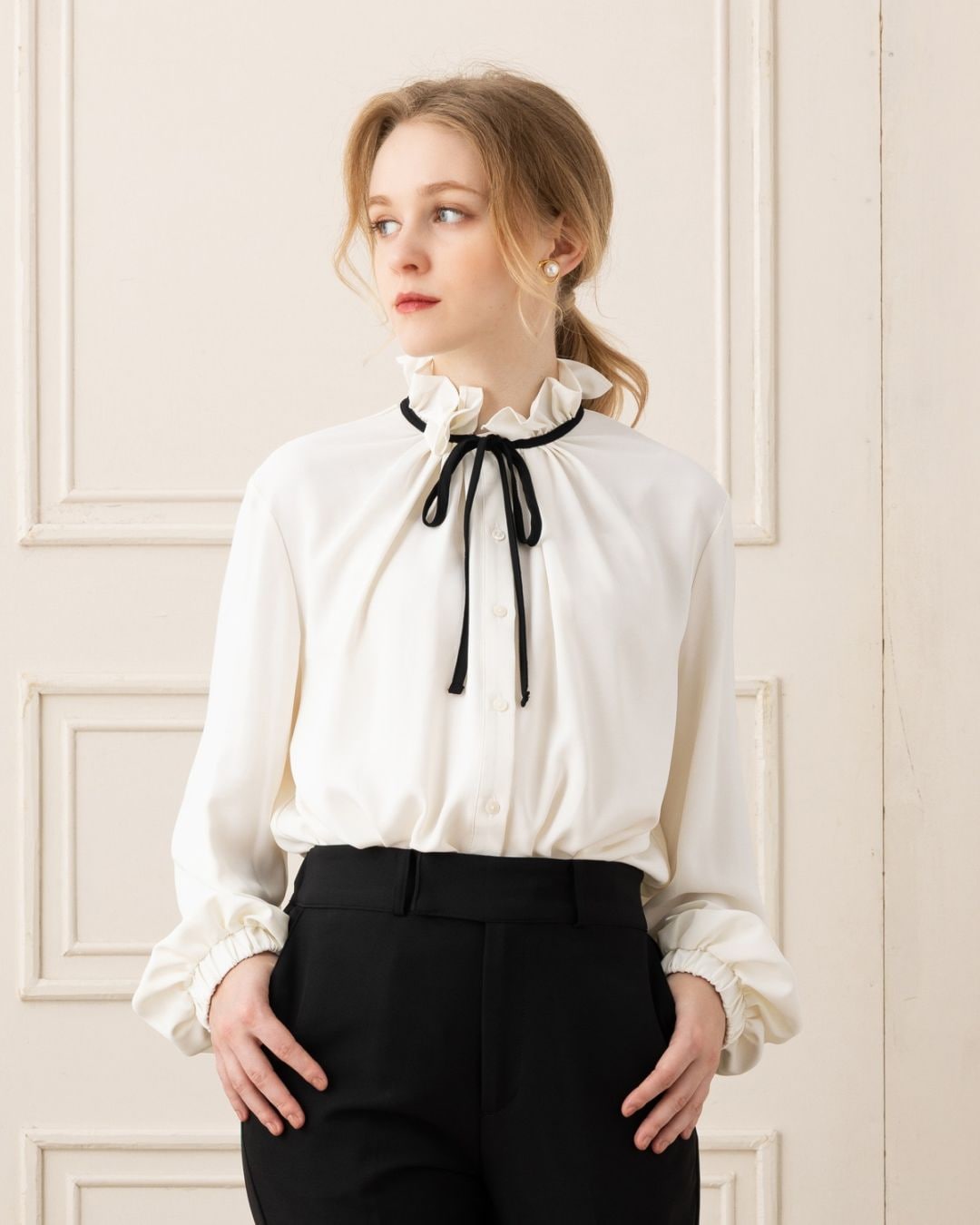 soeju ジョーゼットリボンブラウス ジョーゼットリボンブラウス - SOÉJU online store｜上質な大人の女性