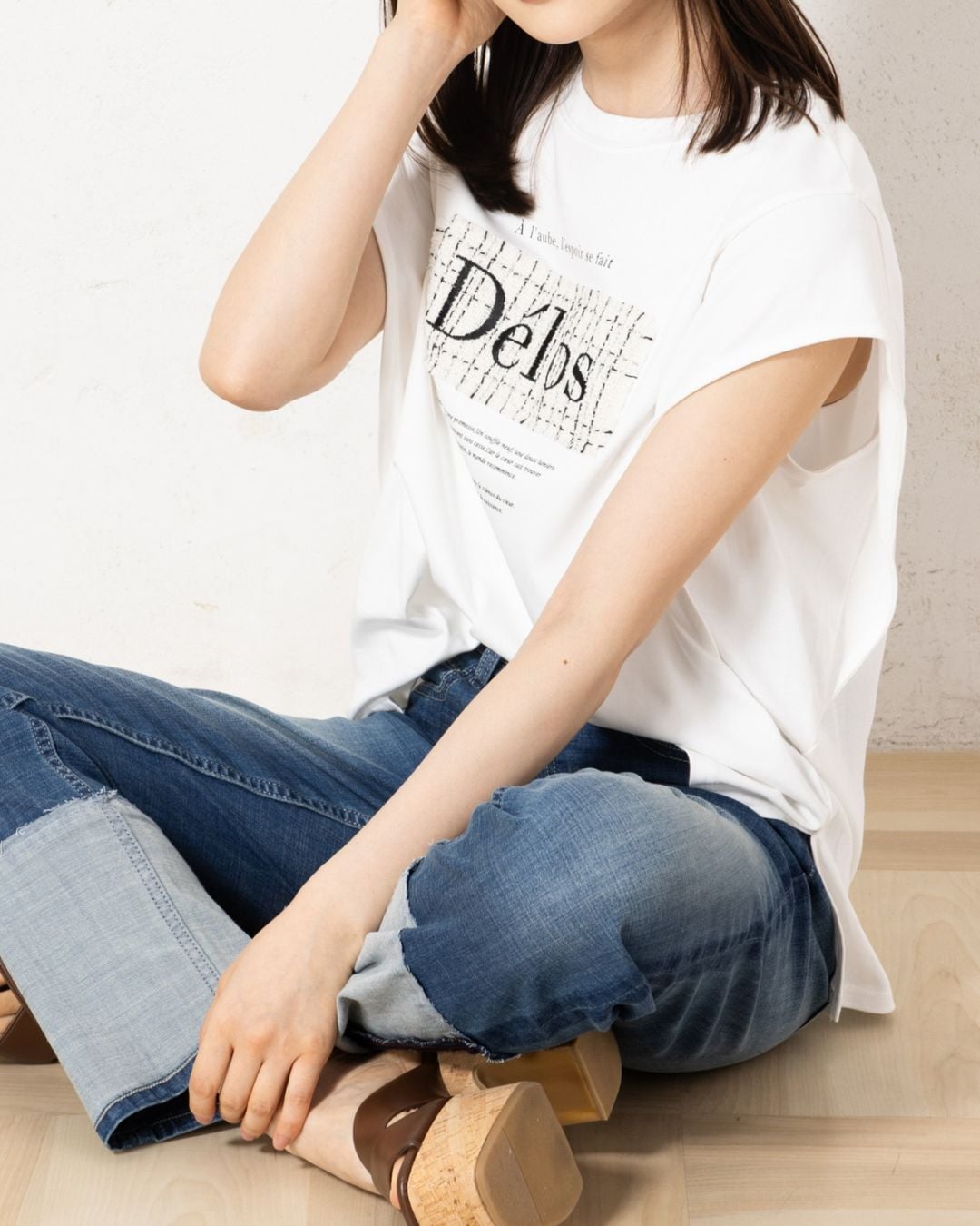 ツイードロゴTシャツ