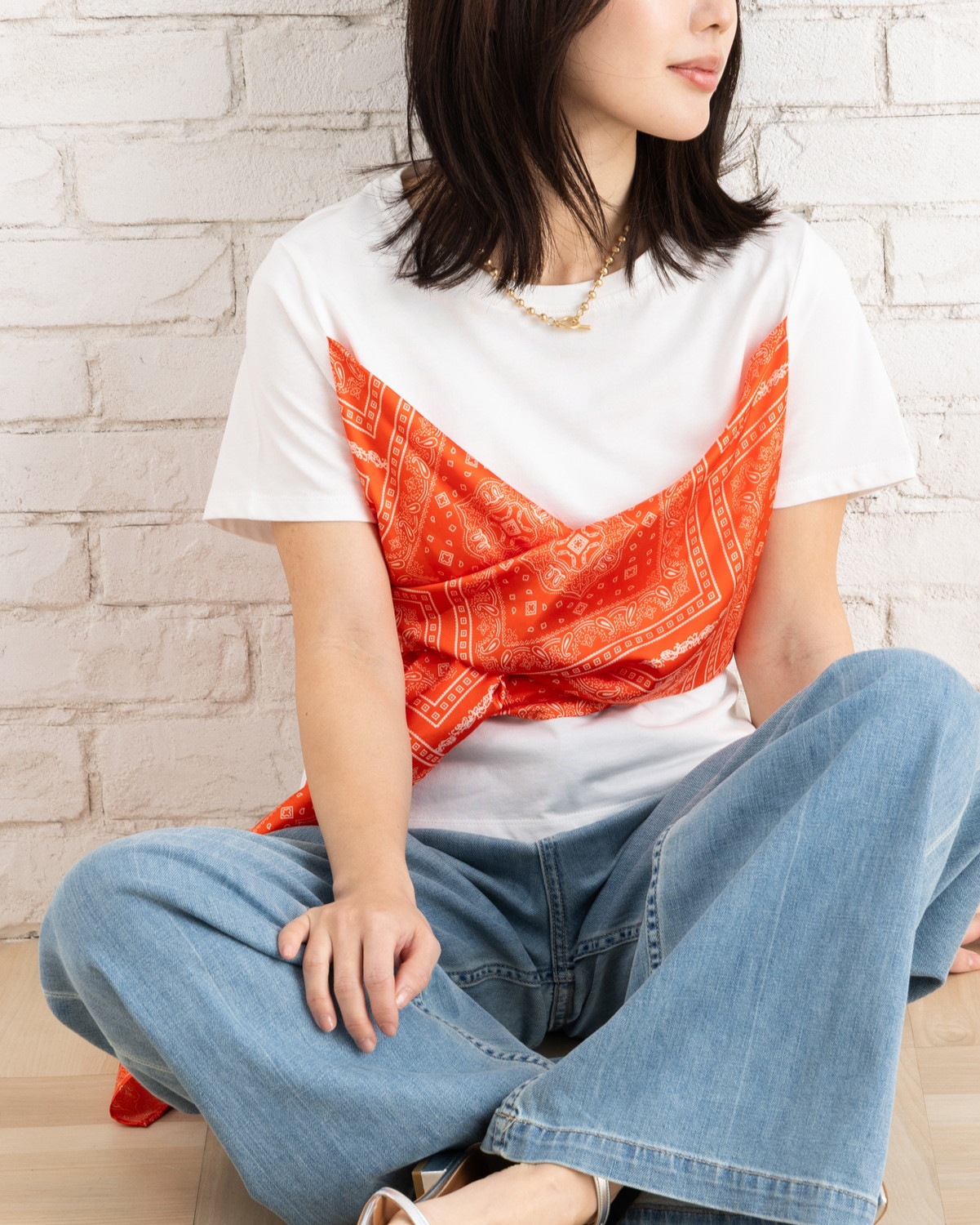 スカーフドッキングTシャツ
