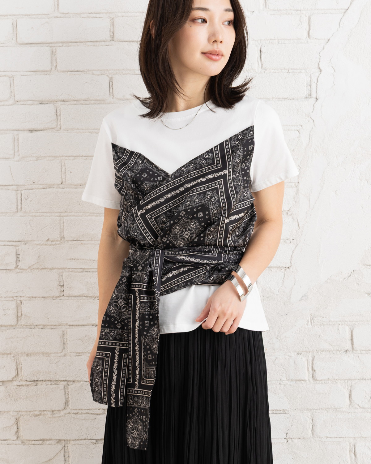 スカーフドッキングTシャツ | すべての商品 | LATO＊CALLE SELECT