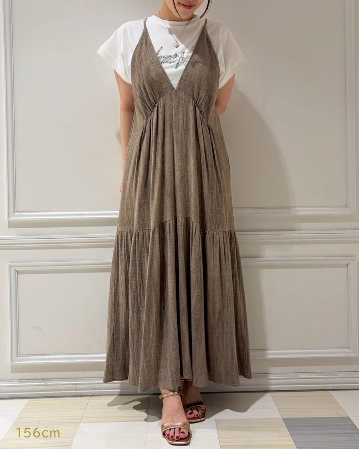 リラクシーティアードキャミワンピース