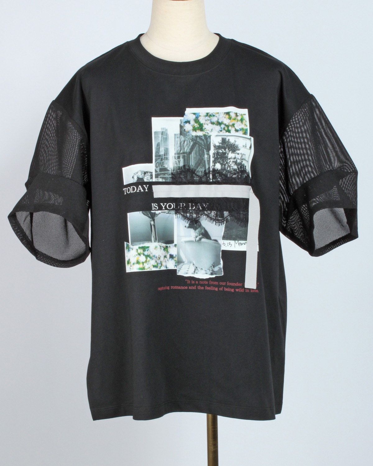 メッシュスリーブTシャツ
