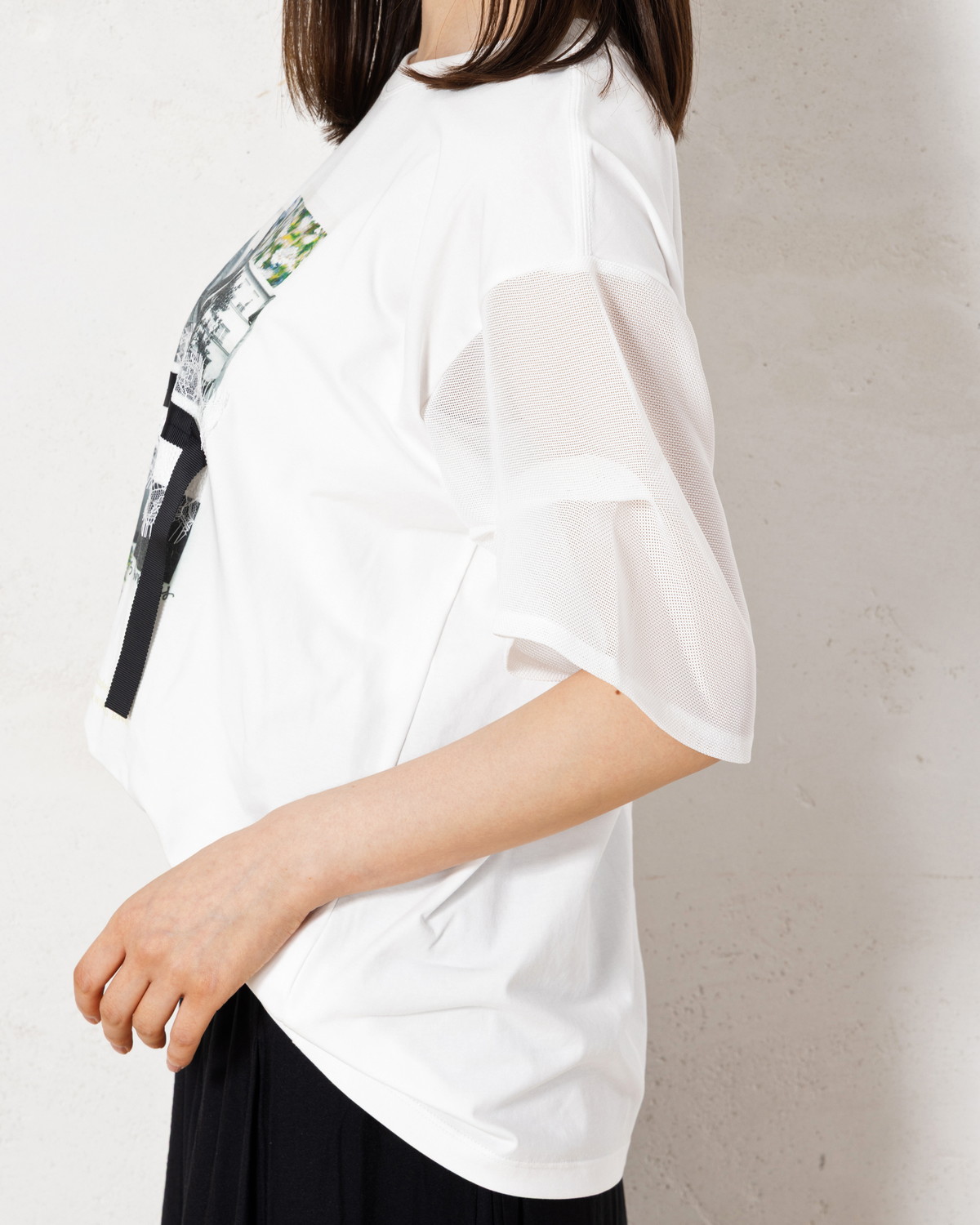 メッシュスリーブTシャツ