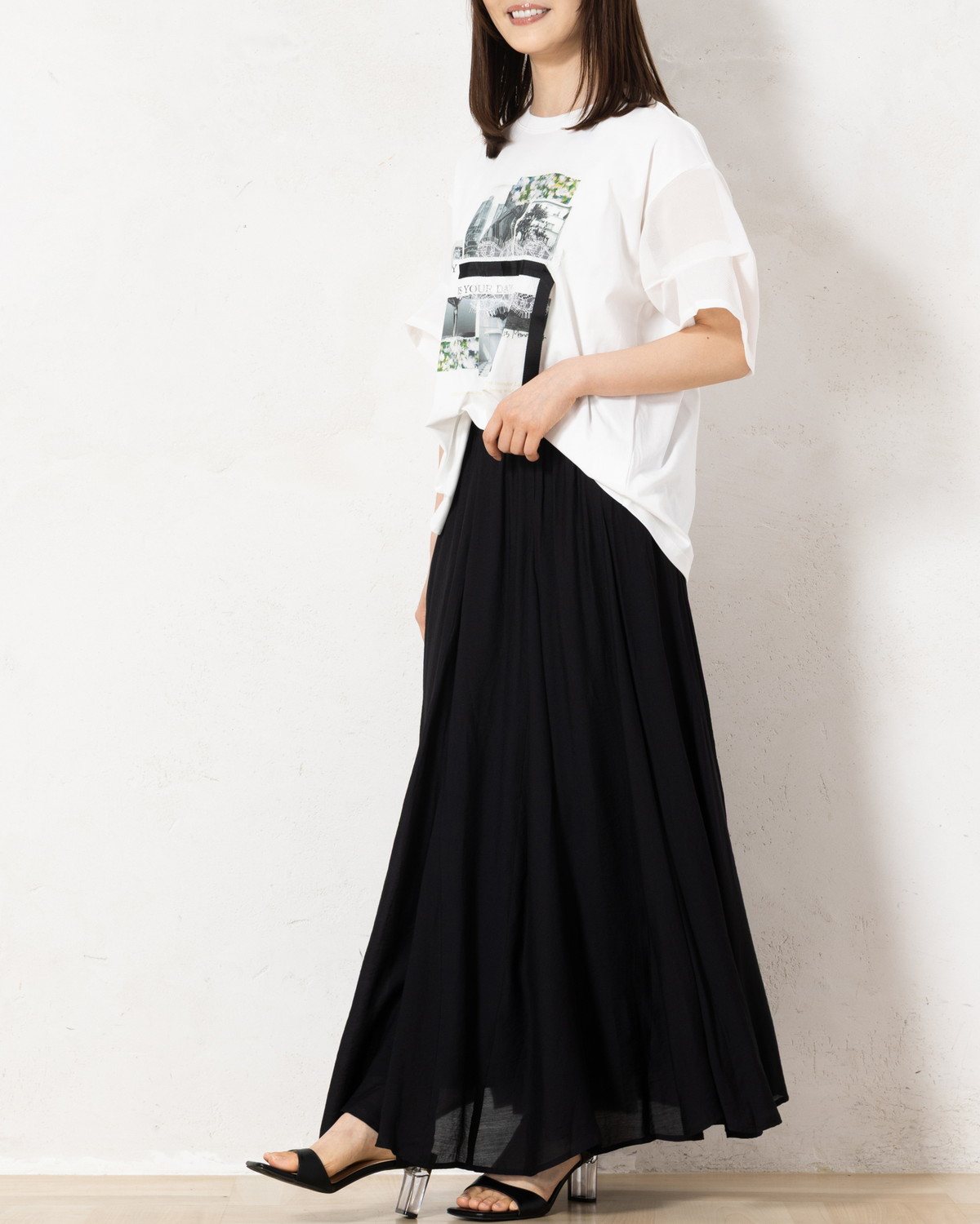メッシュスリーブTシャツ
