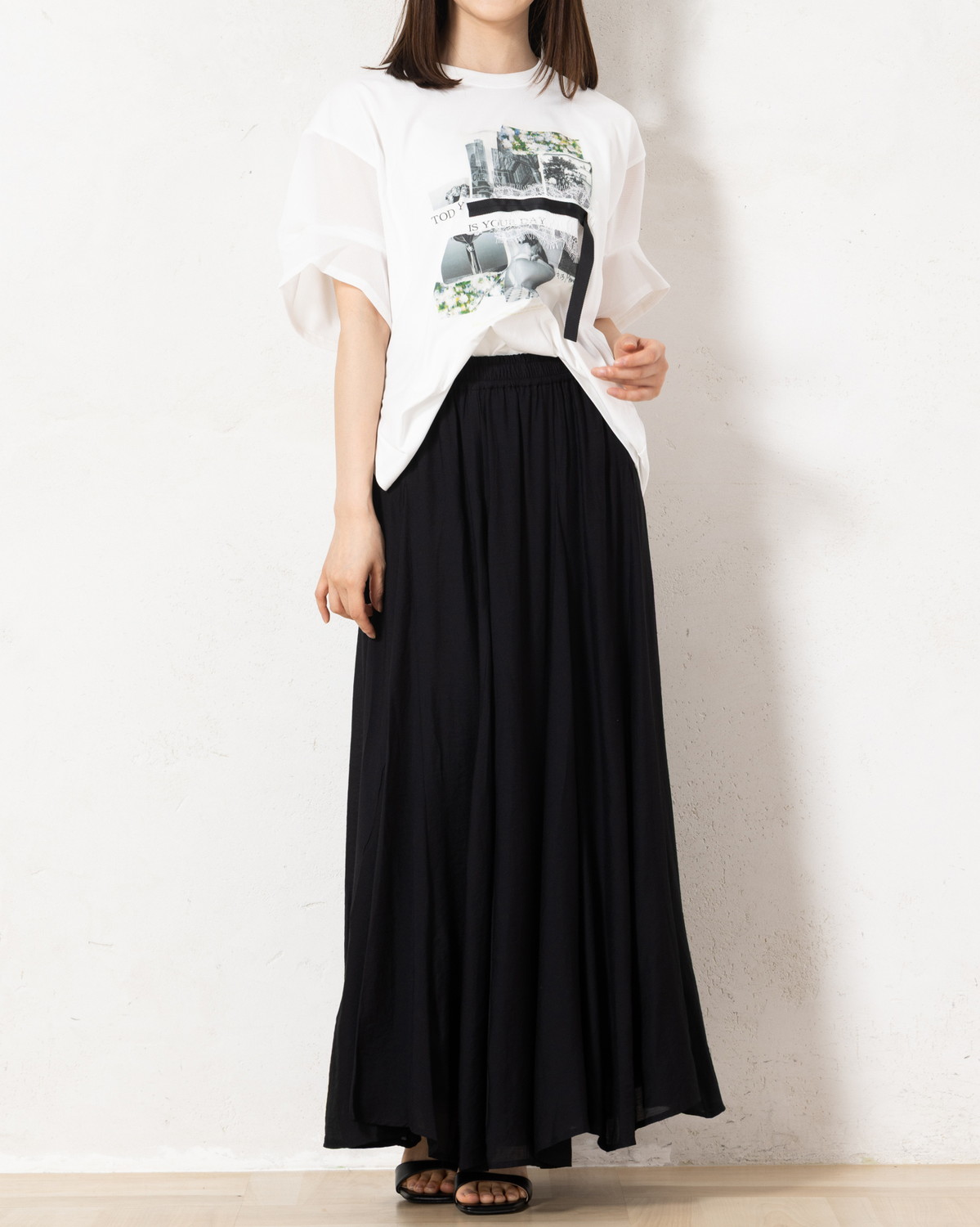 メッシュスリーブTシャツ