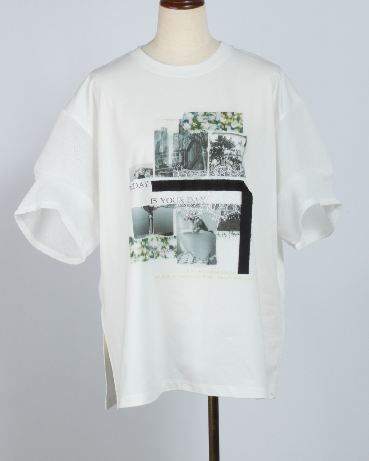 メッシュスリーブTシャツ