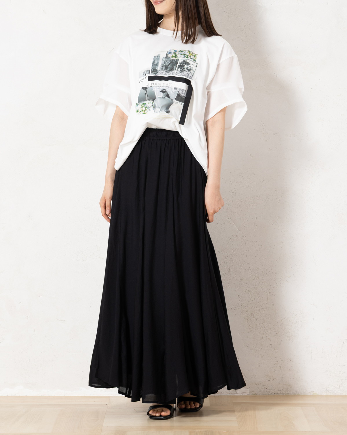 メッシュスリーブTシャツ