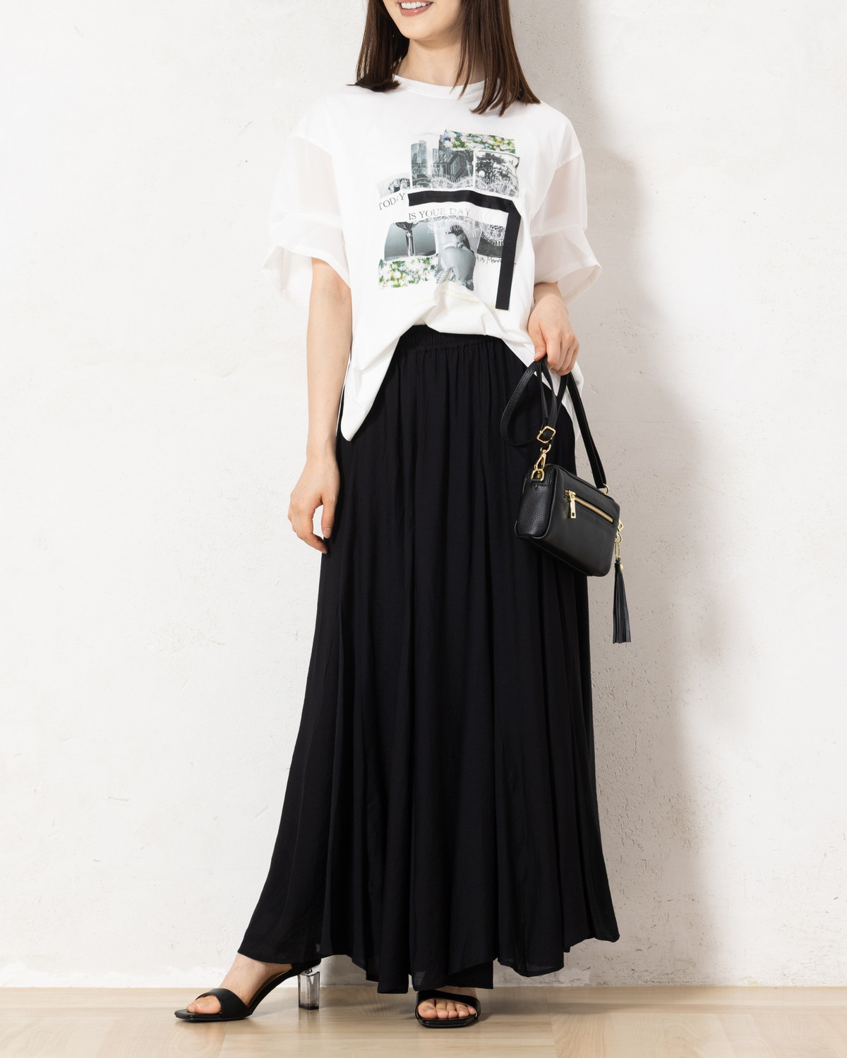 メッシュスリーブTシャツ