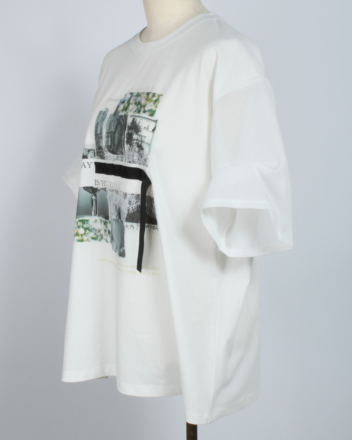 メッシュスリーブTシャツ
