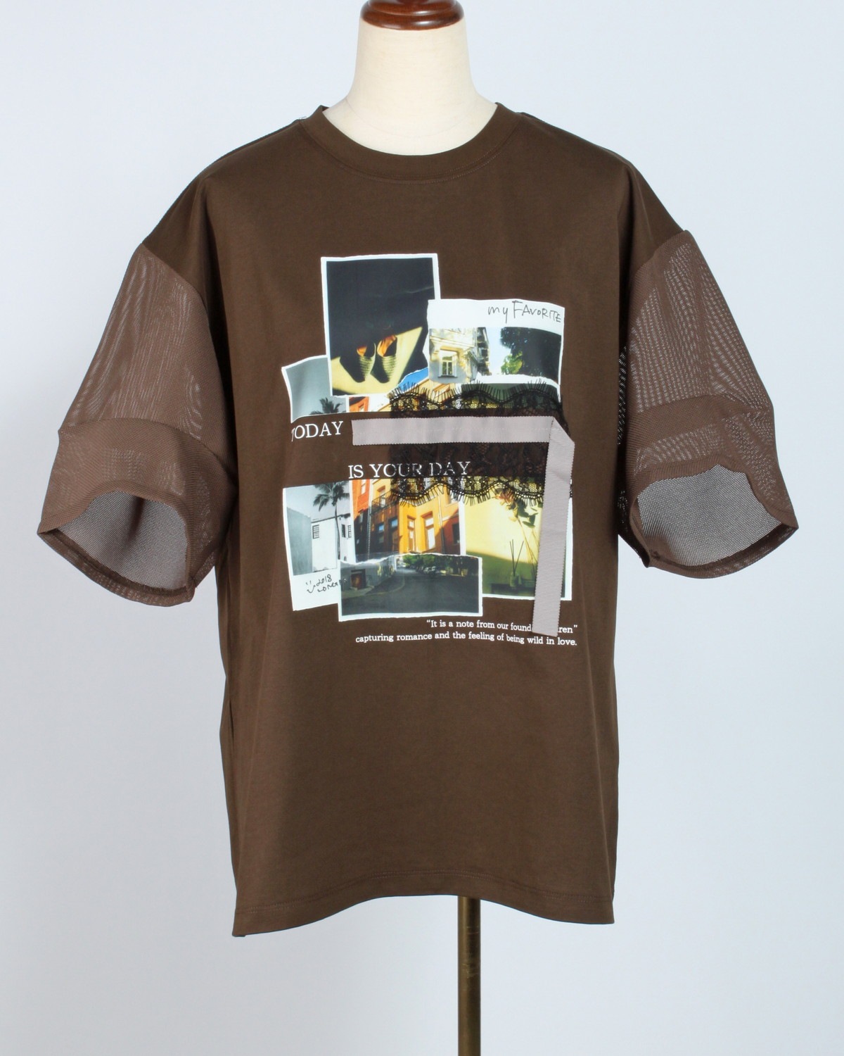 メッシュスリーブTシャツ