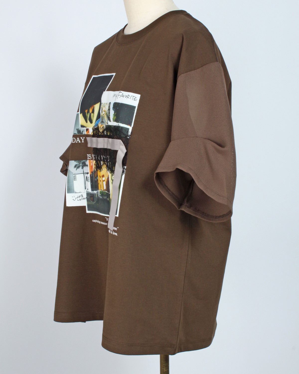 メッシュスリーブTシャツ