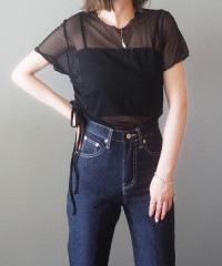 sheer shirring tops