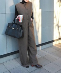 front button boa salopette