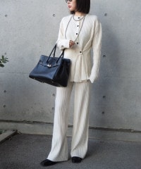 rib knit cardigan/pants