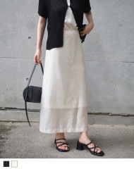 gloss sheer skirt