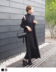 long cardigan knit dress