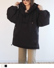 half zip oversized hoodie pullover