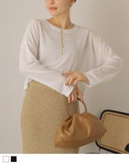 drop shoulder sheer long Tee