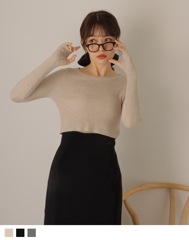 cropped lib knit pullover