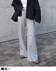 high waist flare wide sweat pants